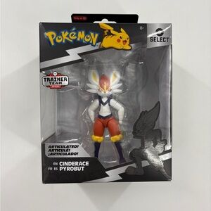 Pokemon Select Cinderace Figure with Red and White